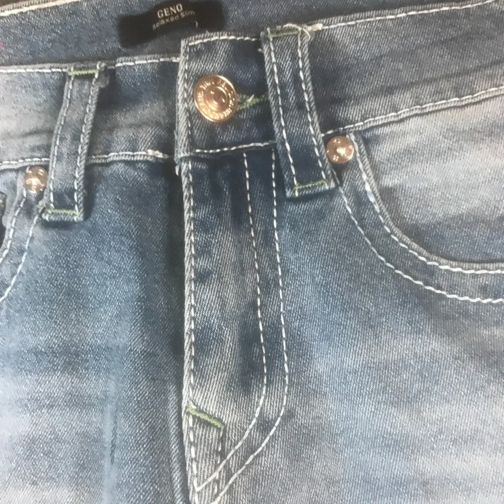 True Religion Geno Relaxed Slim Jeans Mens 29 (Fits 32x31.5) Blue Denim Cotton